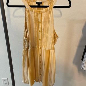 Torrid size 2 yellow & White Halter Top Tank